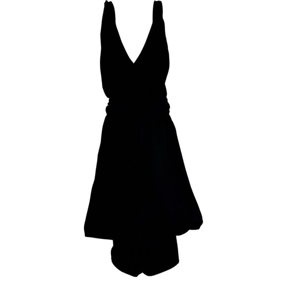 Anthropologie Leith Romper Size XS Black‎ Classic Simple Minimal Summer - Picture 2 of 11